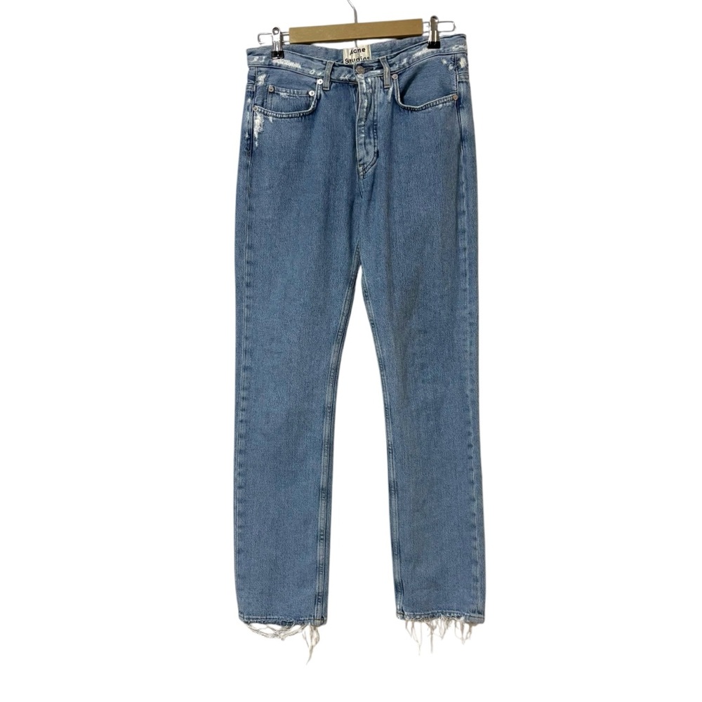 Acne Studios Men’s Van Indigo Fray Denim Jeans Size 30 Designer Streetwear